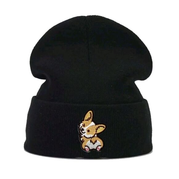 Cute Corgi Embroidered Beanie - Picture 1 of 3